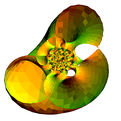 Inverted triple-periodic surface